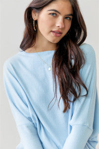 Jolie All Day Slouch Top (Air Blue)