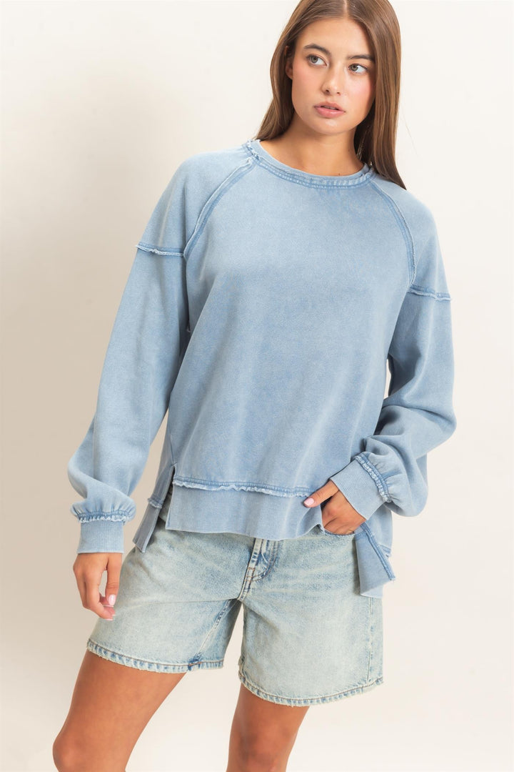 HYFVE Vintage Wash Sweatshirt (Dusty Blue)