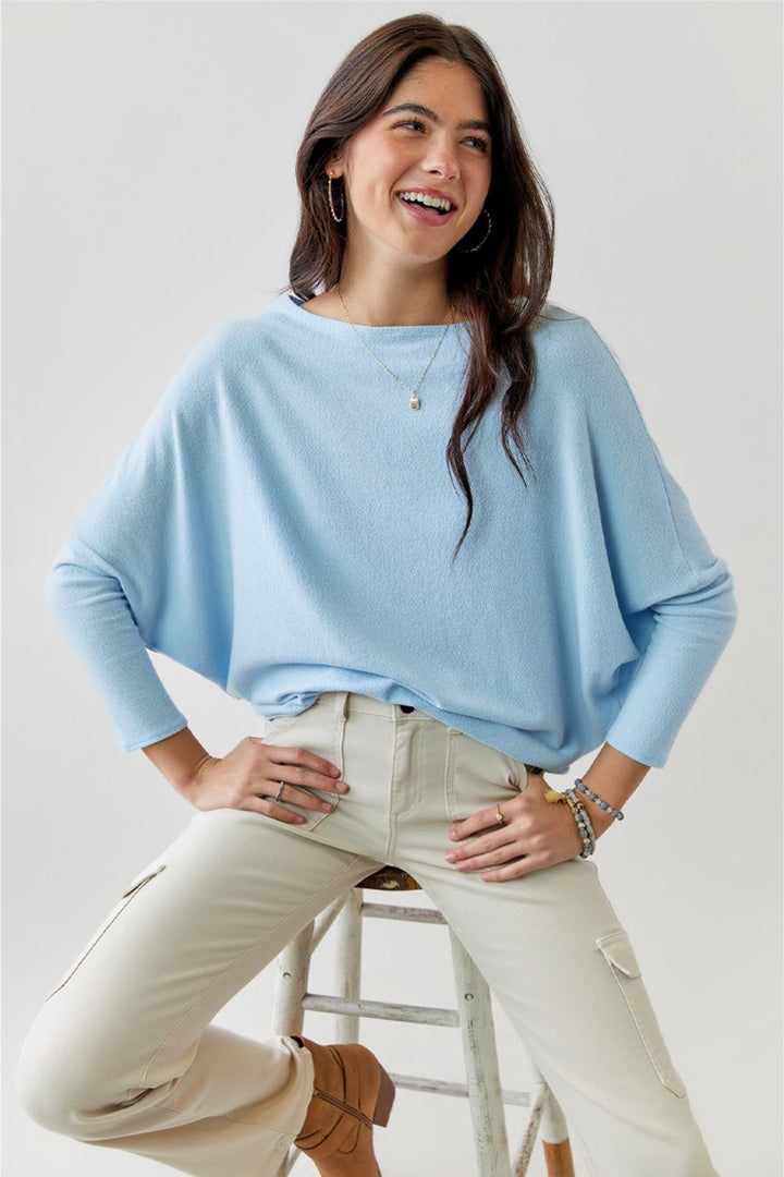 Jolie All Day Slouch Top (Air Blue)