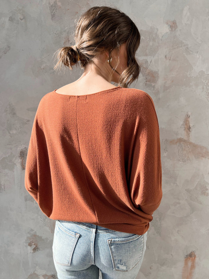Jolie All Day Slouch Top (Cognac)