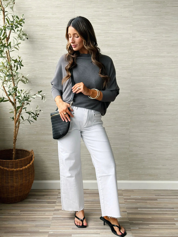 Jolie All Day Slouch Top (Gull Grey)