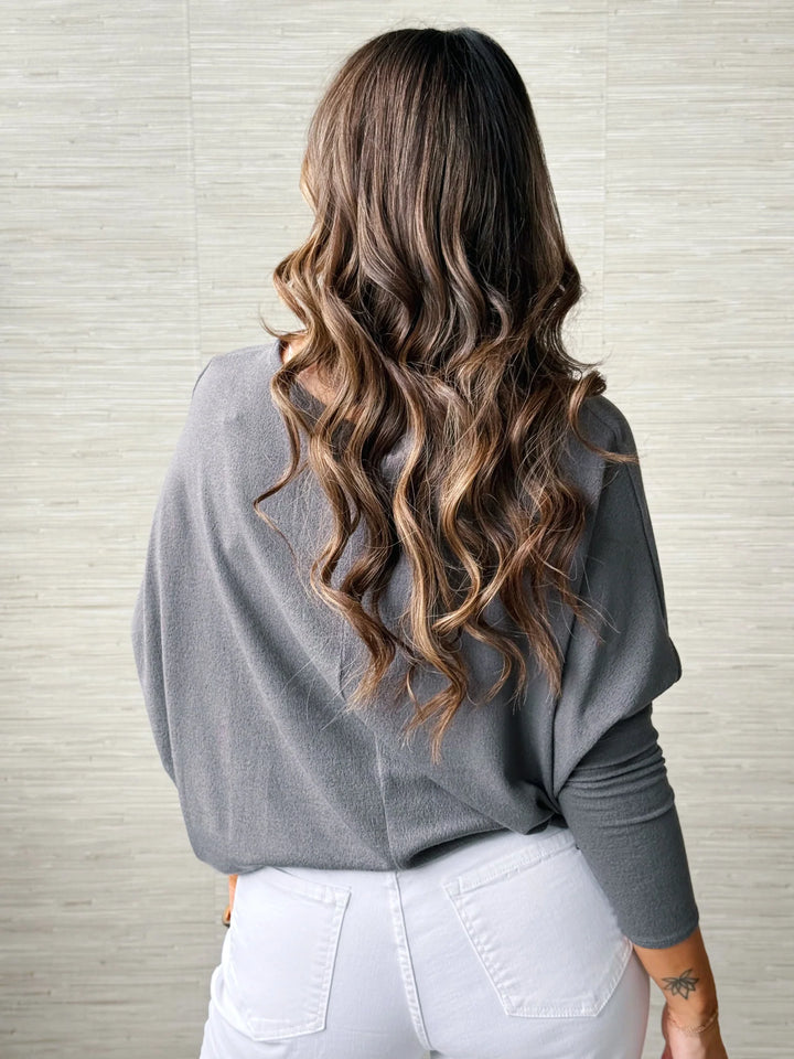 Jolie All Day Slouch Top (Gull Grey)