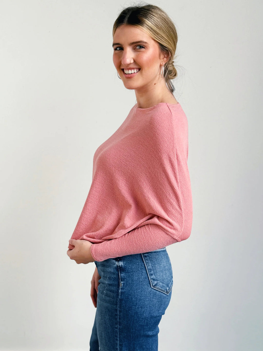 Jolie All Day Slouch Top (Dusty Rose)