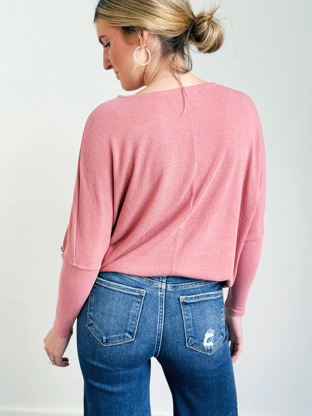 Jolie All Day Slouch Top (Dusty Rose)