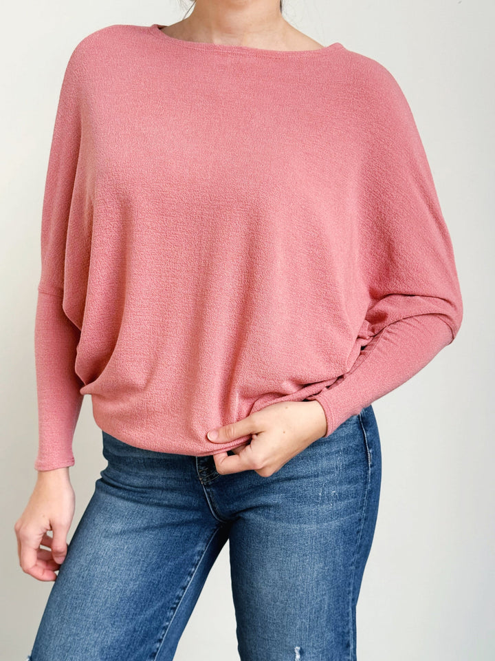 Jolie All Day Slouch Top (Dusty Rose)