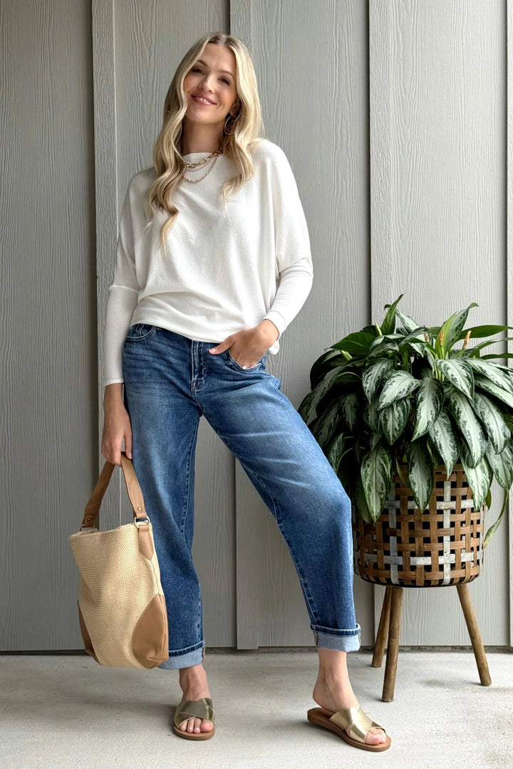 Jolie All Day Slouch Top (Ivory)