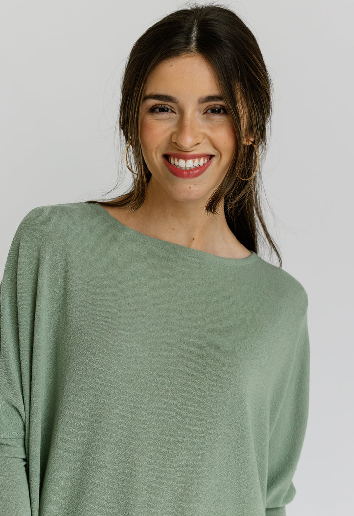 Jolie All Day Slouch Top (Sage)