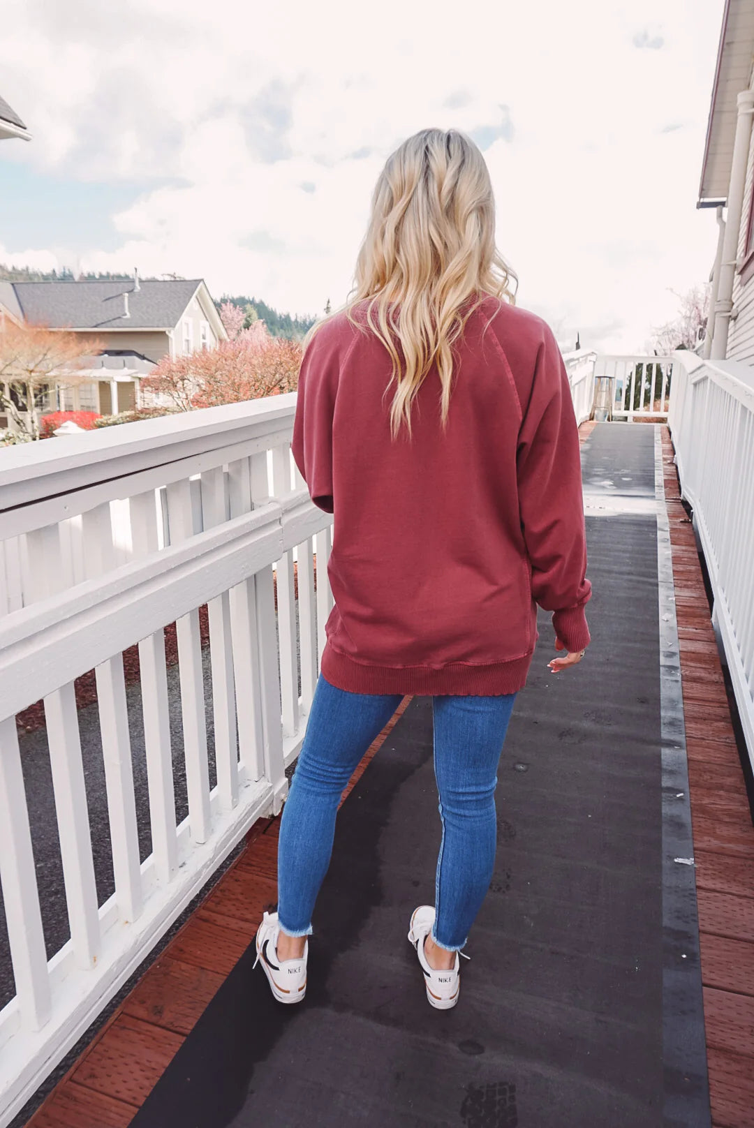 Zen French Terry Sweatshirt (Cabernet)