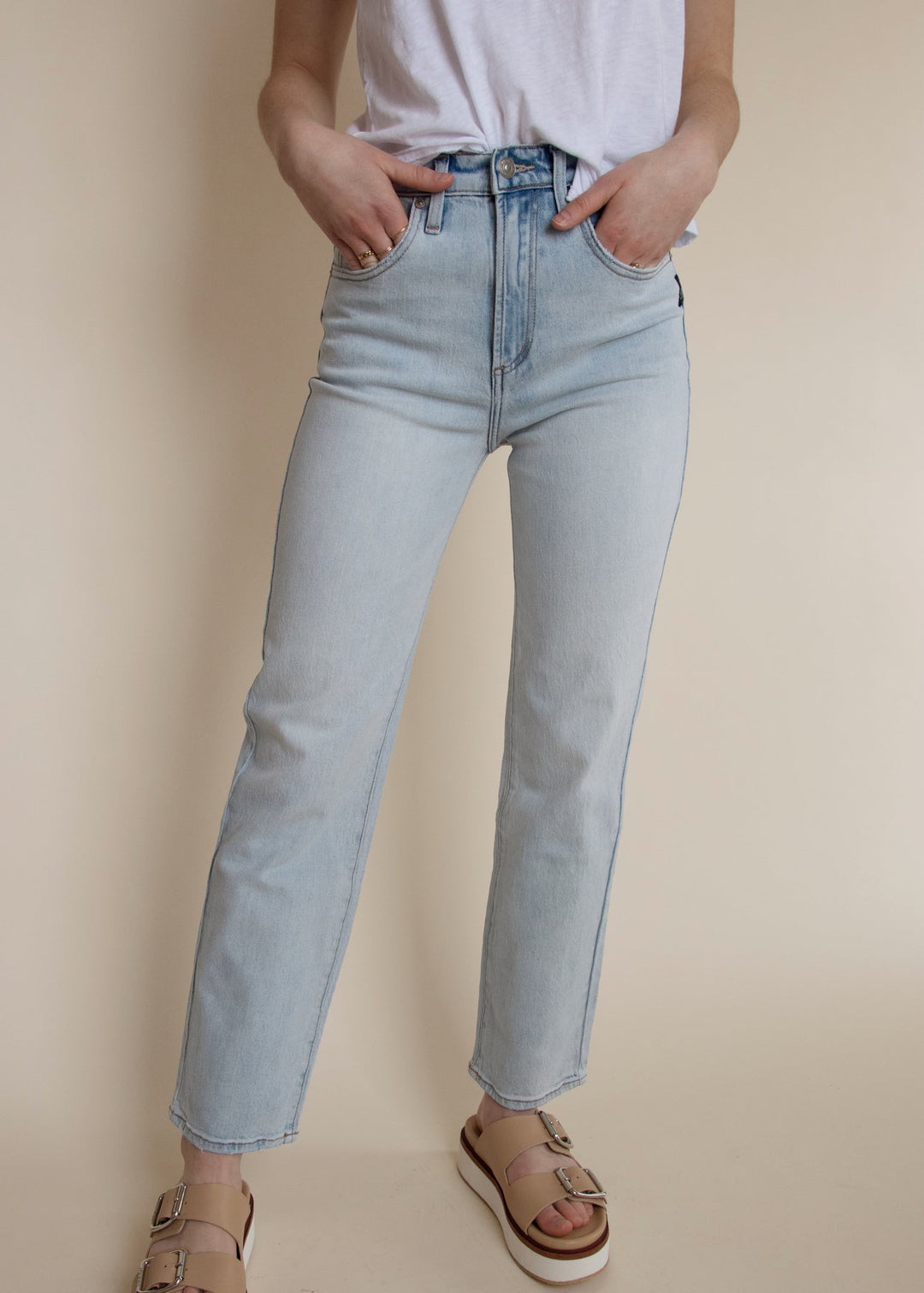 Silver Highly Desirable Straight Leg Jean (Light Indigo)