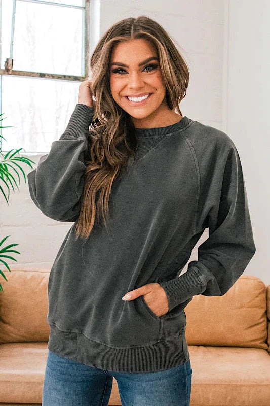 Zen French Terry Sweatshirt (Charcoal)