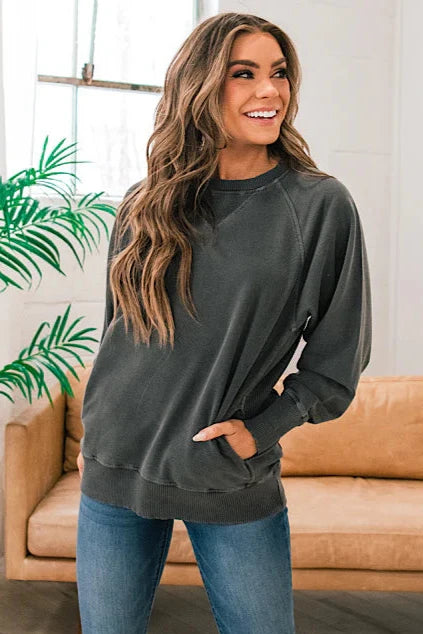 Zen French Terry Sweatshirt (Charcoal)