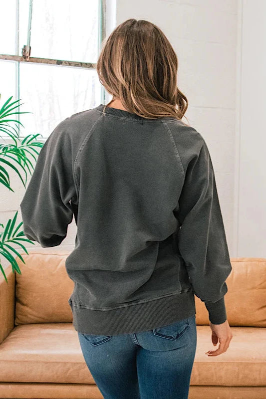 Zen French Terry Sweatshirt (Charcoal)