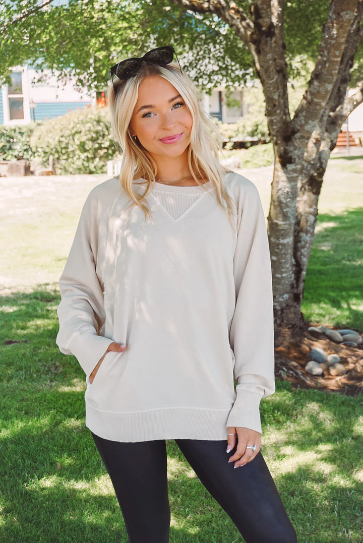 Zen French Terry Sweatshirt (Sand Beige)
