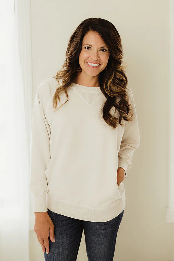 Zen French Terry Sweatshirt (Sand Beige)