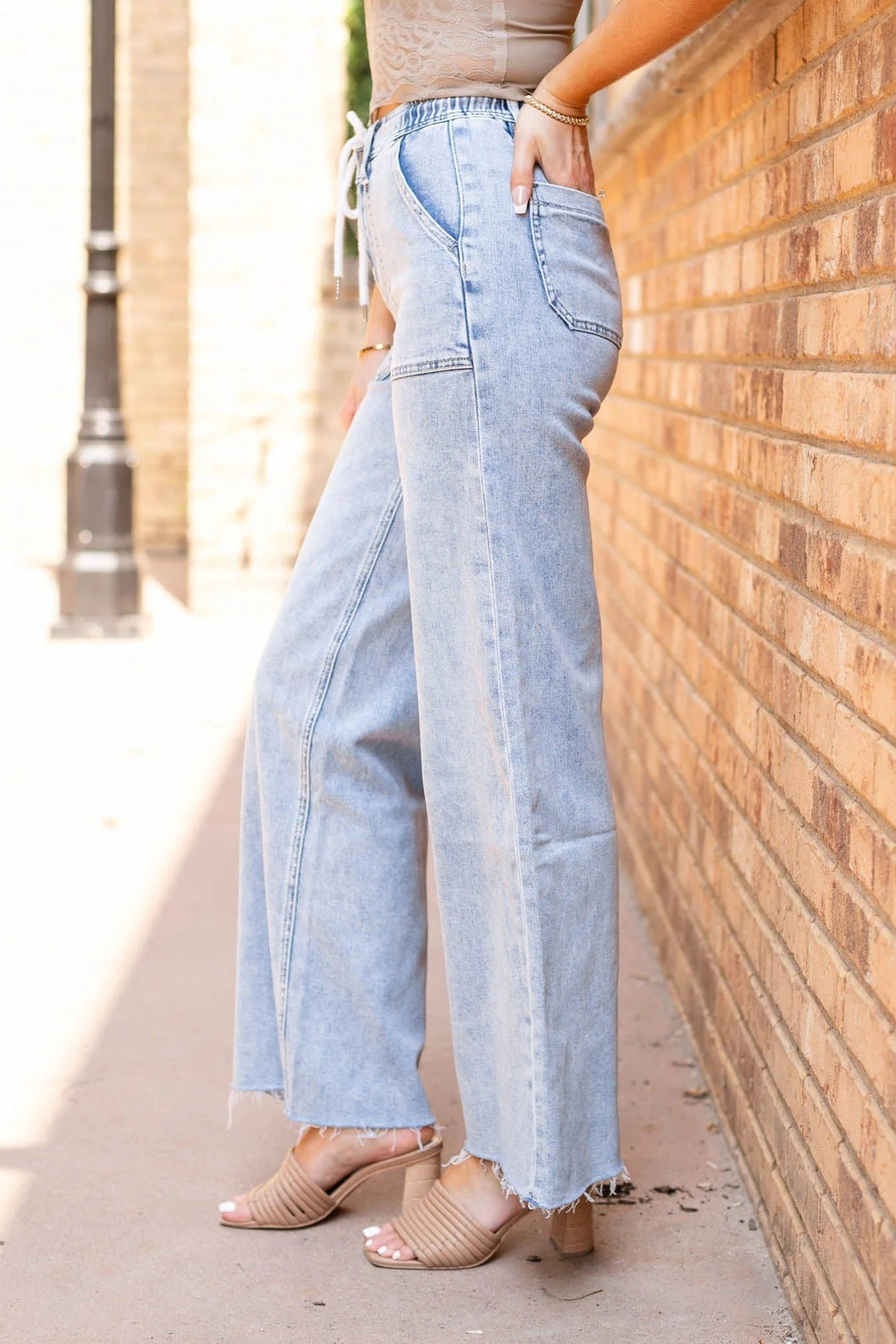 Flying Monkey Wide Leg Tie Jean