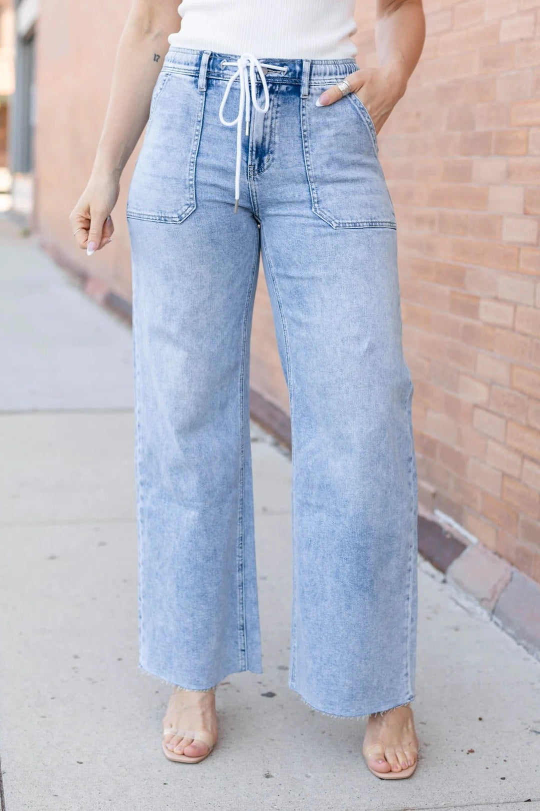 Flying Monkey Wide Leg Tie Jean