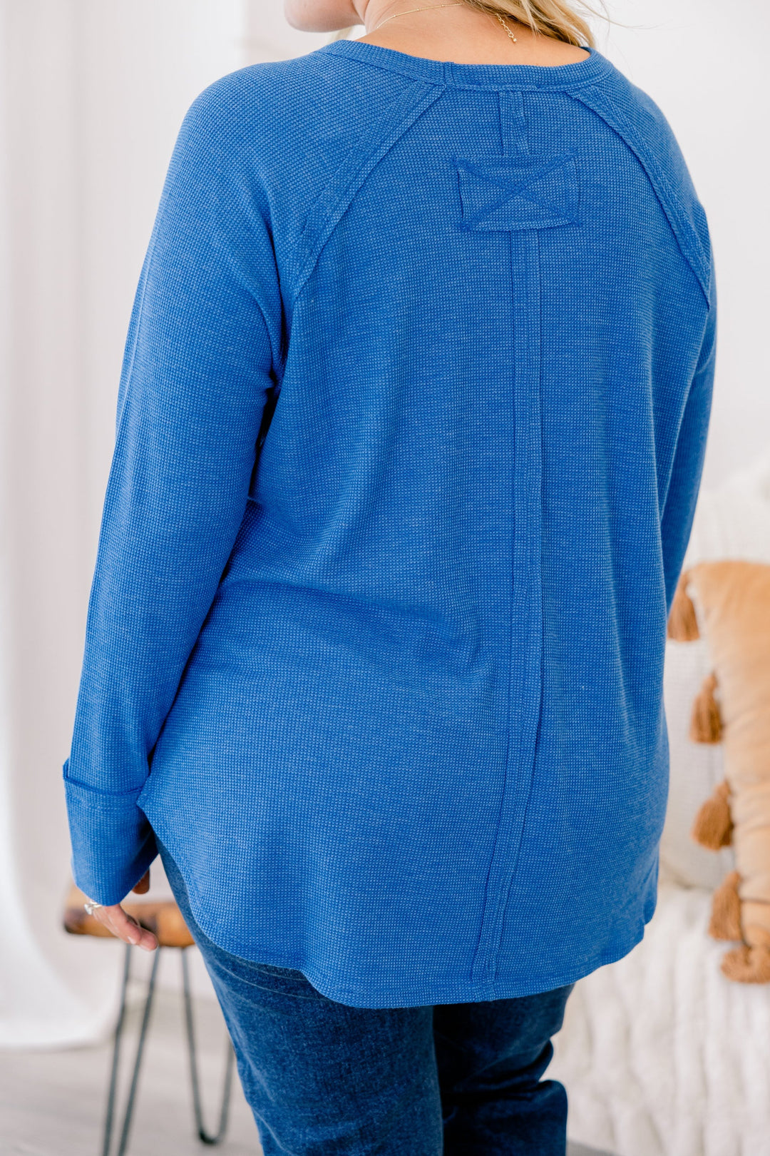 Zen Relaxed Waffle Top (Classic Blue)
