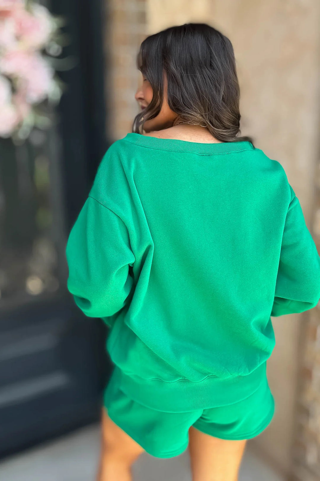 Zen Fleece Lounge Shorts Set (Kelly Green)
