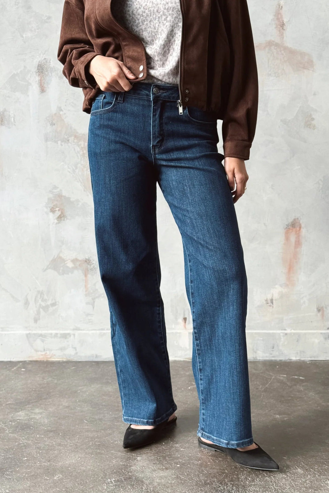 Kancan Essential Wide Leg Jean