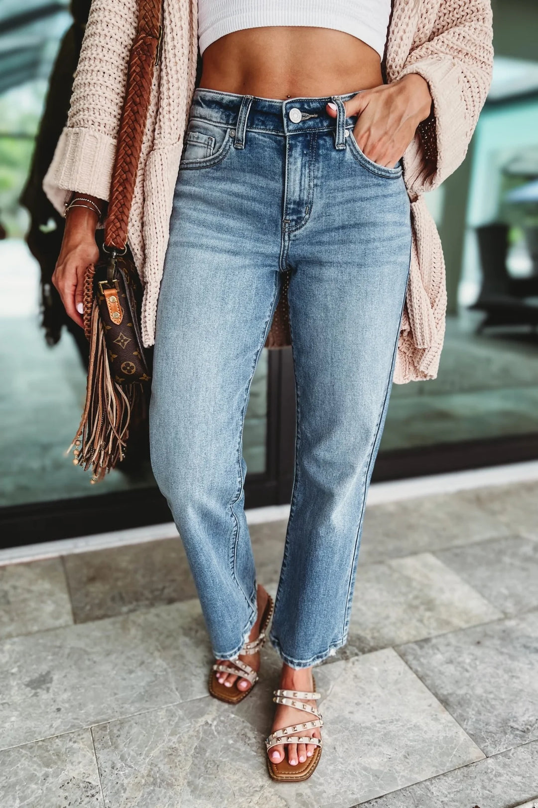Kancan Melissa Slim Wide Leg Jean