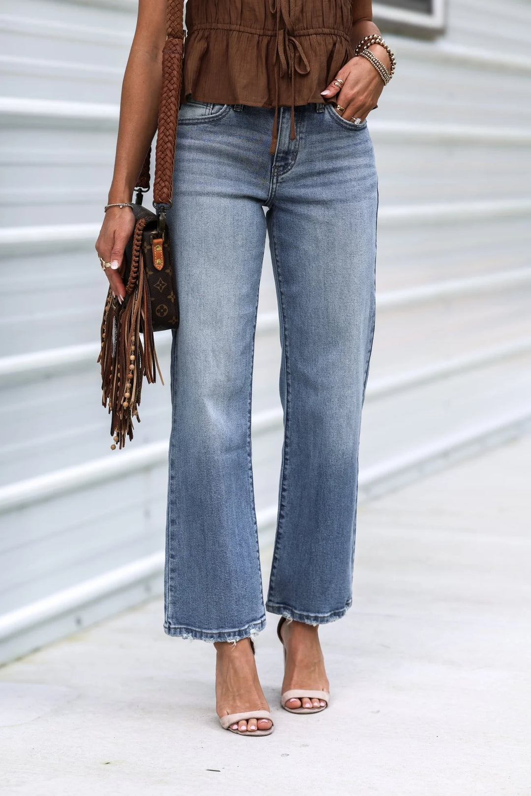 Kancan Melissa Slim Wide Leg Jean