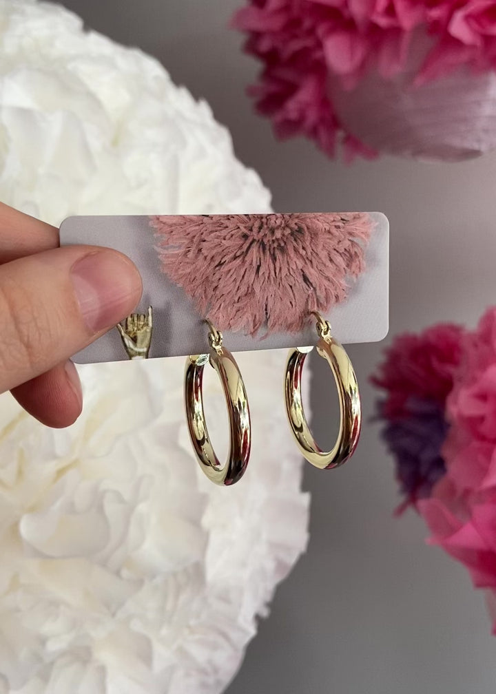 Everyday Chunky Gold Hoops