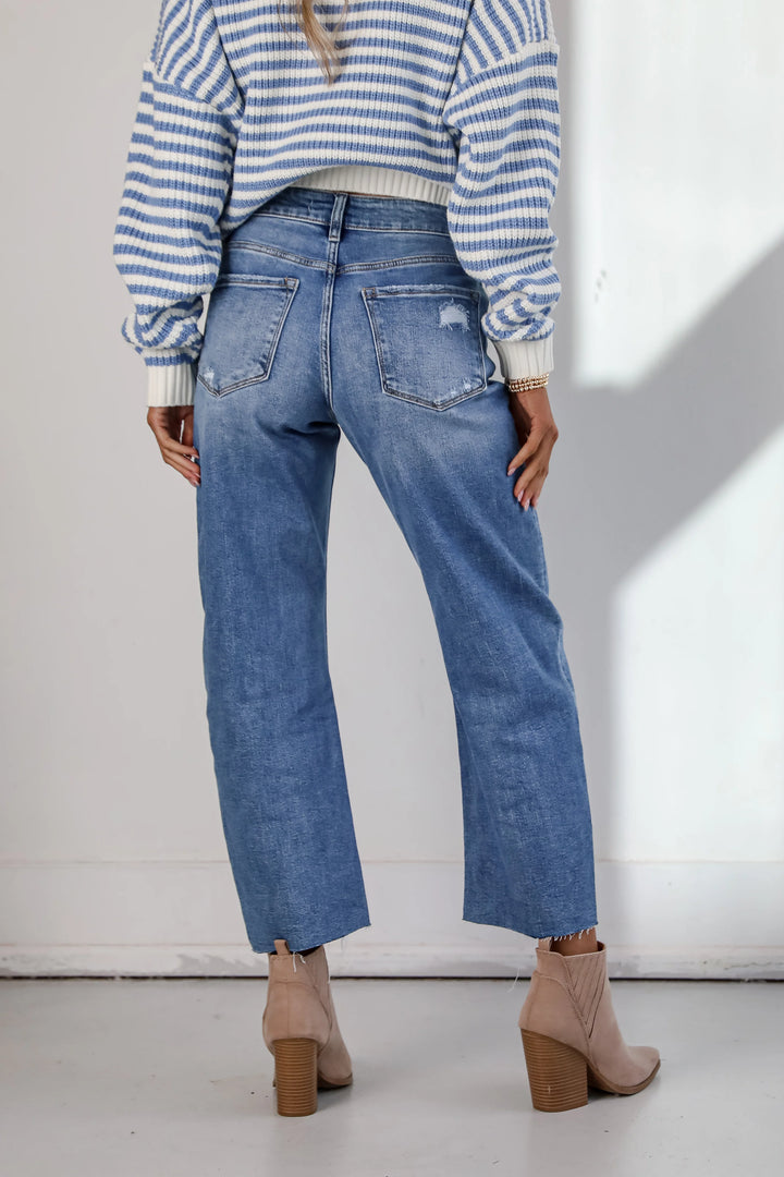 Vervet Raw Hem Barrel Jean