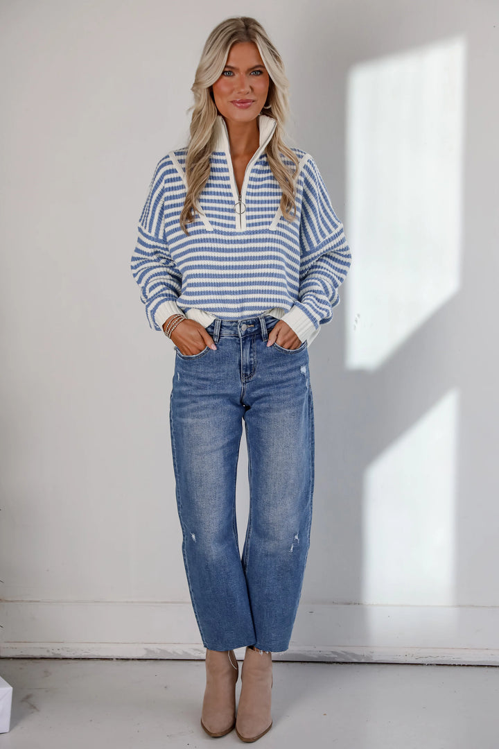 Vervet Raw Hem Barrel Jean