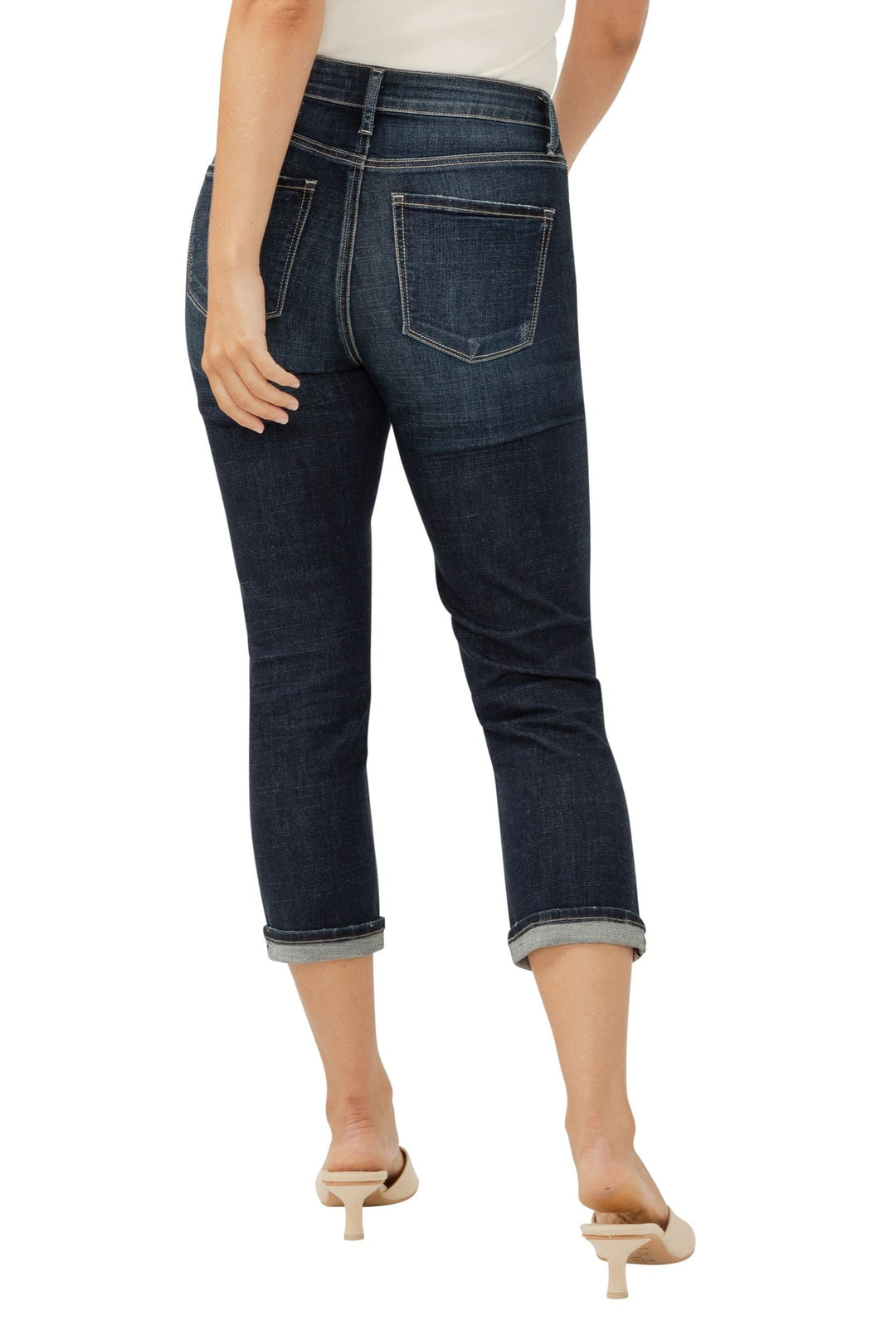 Silver Avery Luxe Stretch Capri (Indigo)