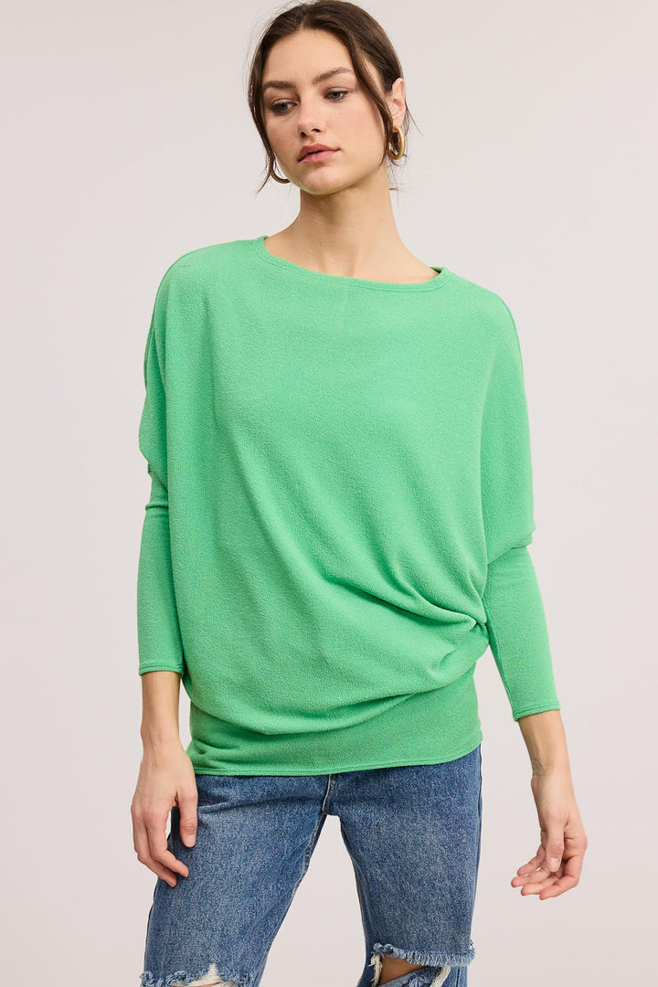 Jolie All Day Slouch Top (Kelly Green)