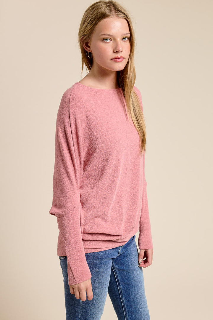 Jolie All Day Slouch Top (Dusty Rose)