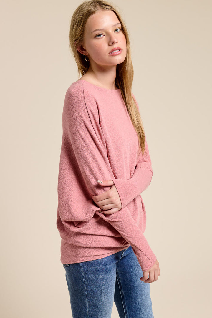 Jolie All Day Slouch Top (Dusty Rose)