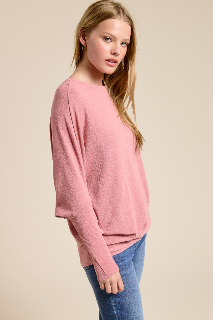 Jolie All Day Slouch Top (Dusty Rose)