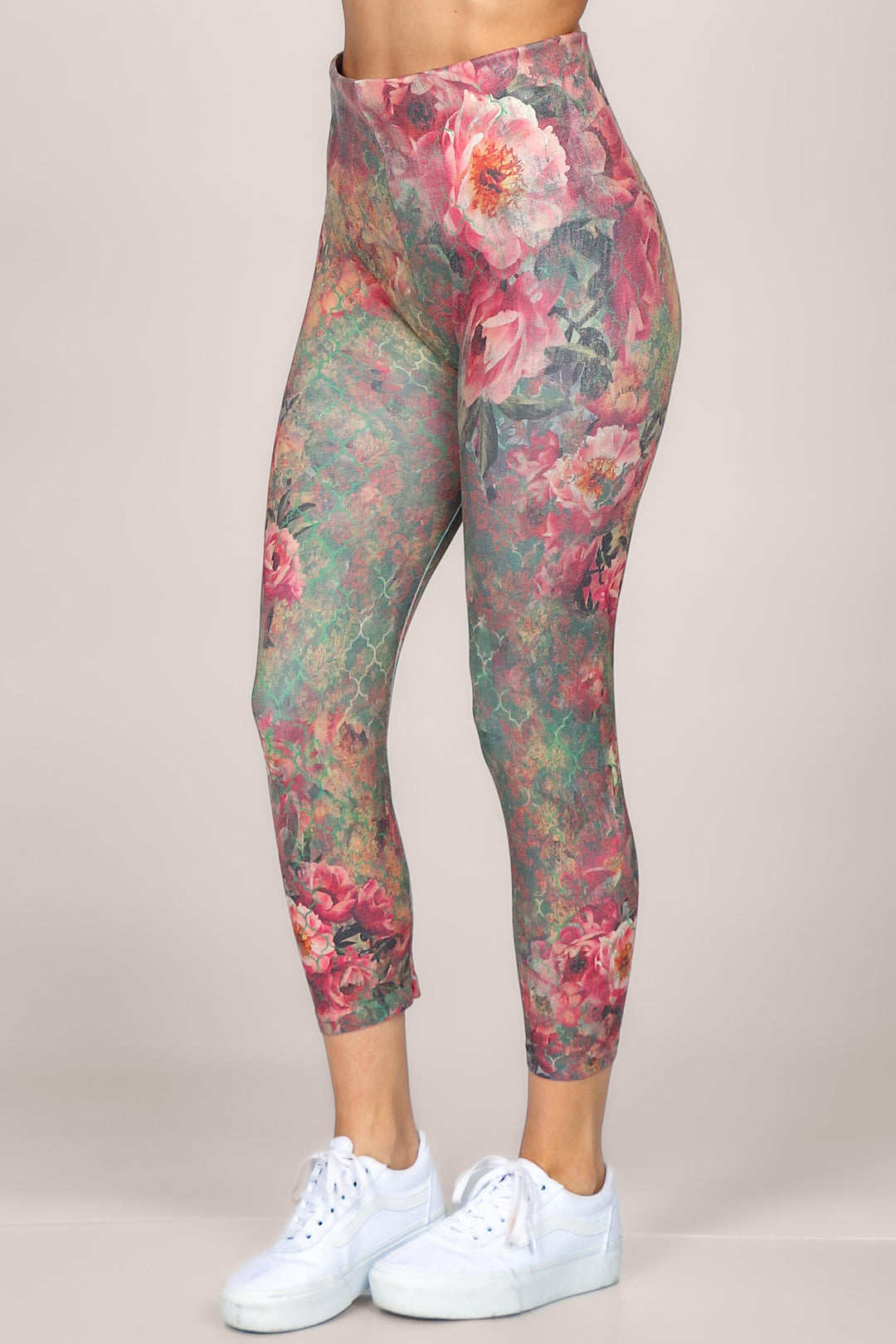 Vintage Floral Crop Legging