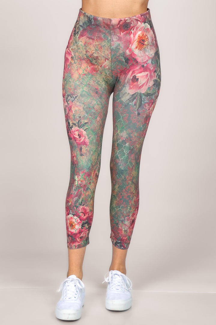 Vintage Floral Crop Legging