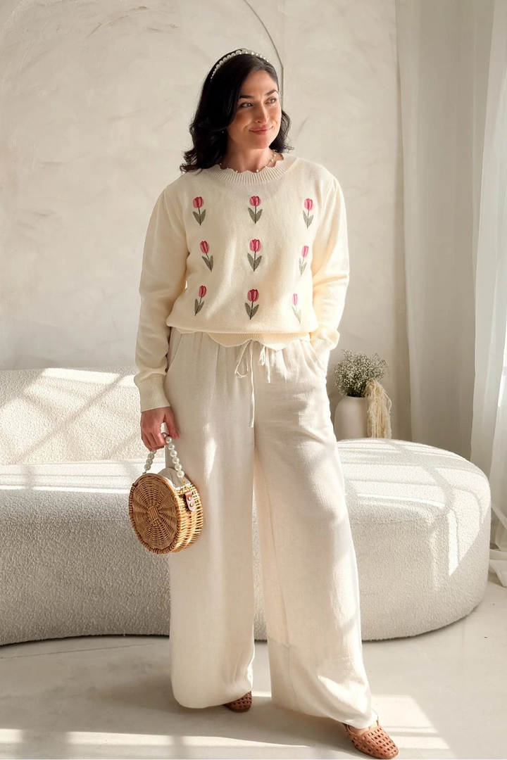 Sunday Edition Scalloped Tulip Sweater