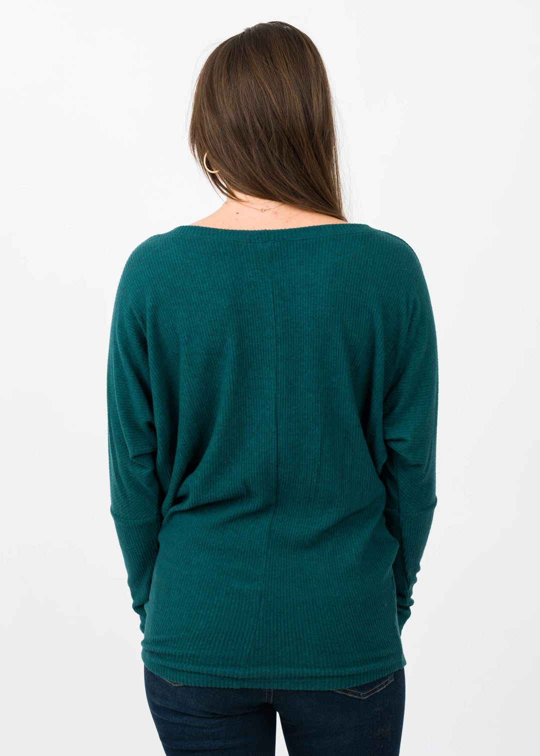 Natural Vibe Brushed Rib Top (Blue Green)