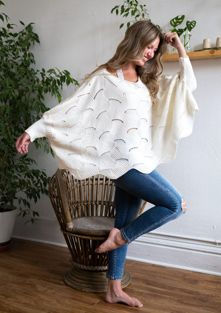 My Cozy Seashell Sweater (Ivory)
