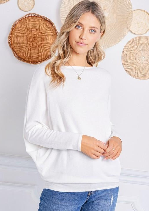 Jolie All Day Slouch Top (Ivory)