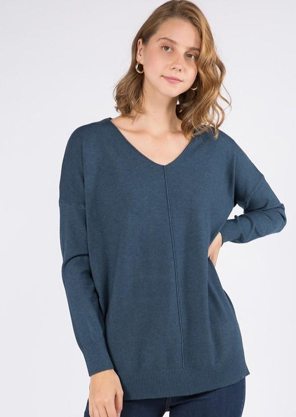 Comfy As Can Be Sweater (Dark Teal)