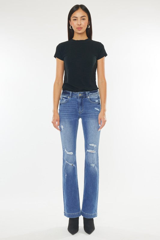 Kancan Distressed Bootcut Jean