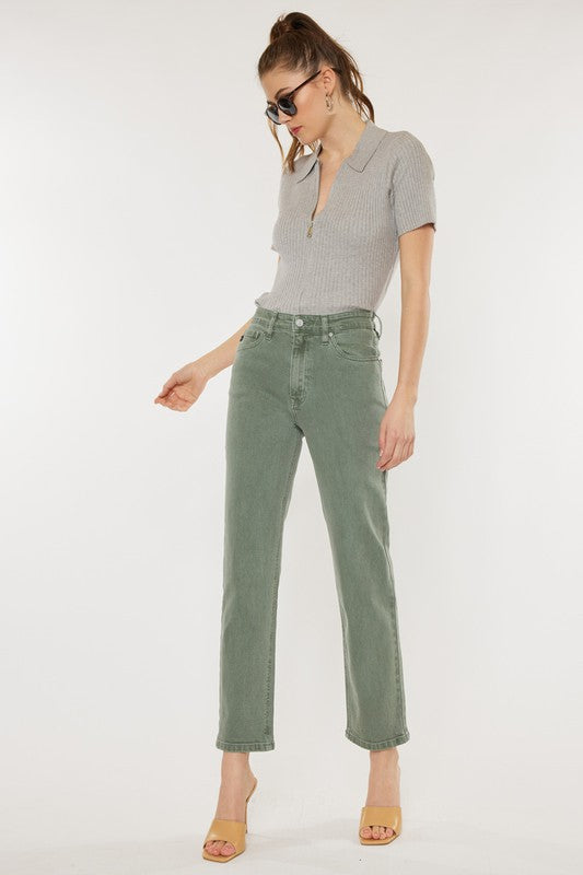Kancan Olive Slim Leg Jean