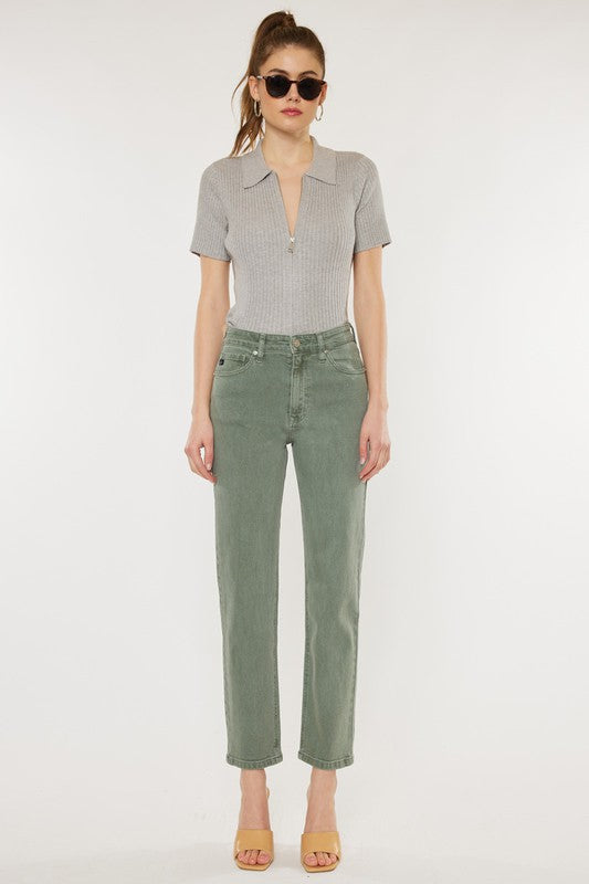Kancan Olive Slim Leg Jean