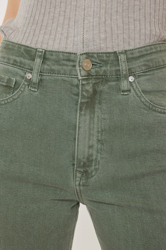 Kancan Olive Slim Leg Jean