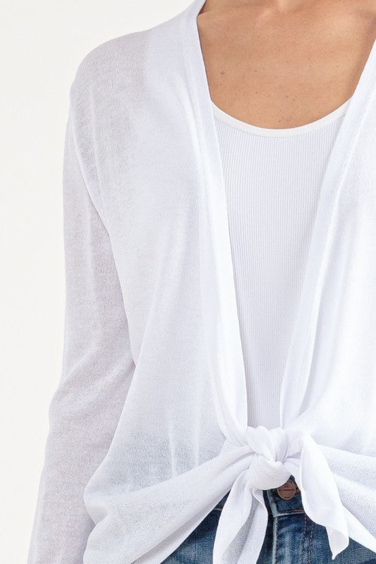 Cielo Multi Tie Cardigan (White)