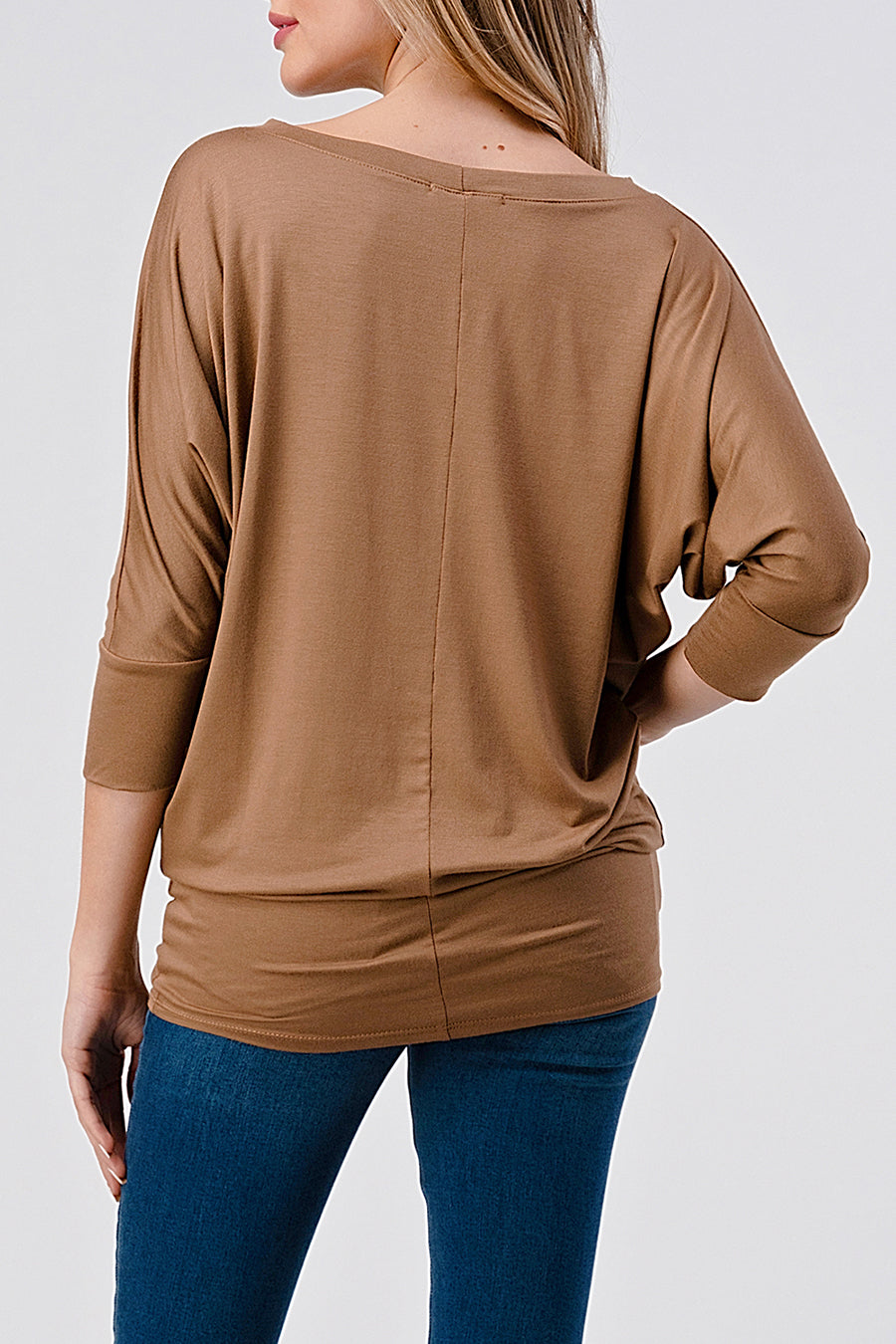 Natural Vibe Modal Round Neck Top (Cocoa)