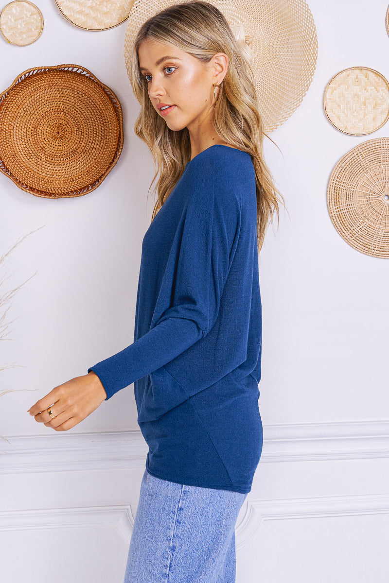 Jolie All Day Slouch Top (Teal)