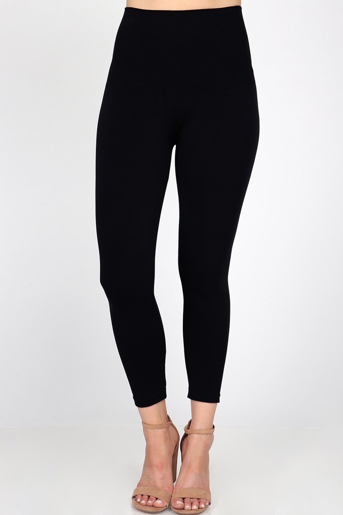 Tummy Tuck Crop Legging (Black)