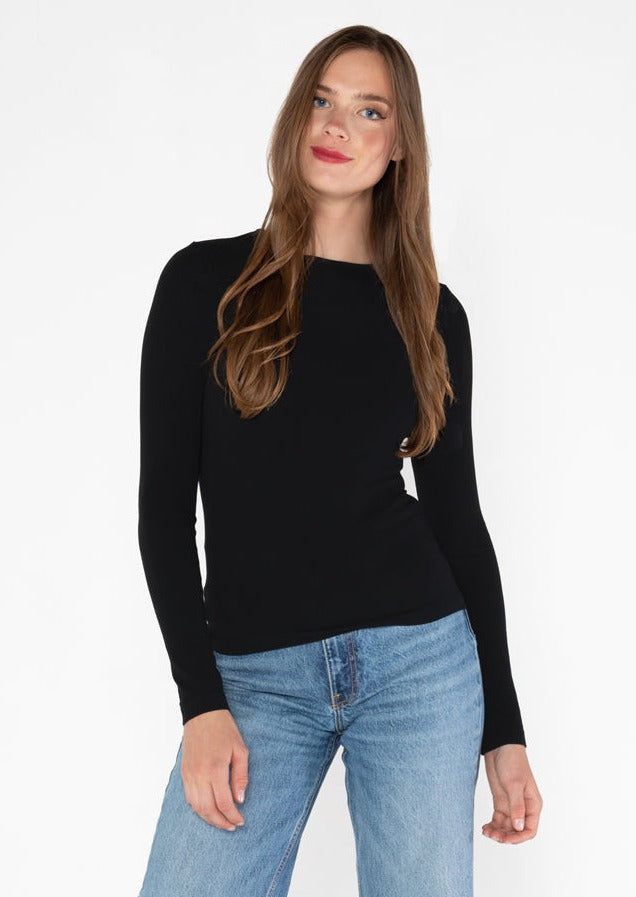 C'est Moi Bamboo Crew Long Sleeve (Black)