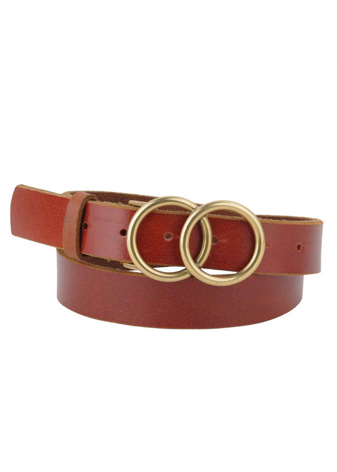 Most Wanted 1" Skinny Double Ring Belt (Tan)